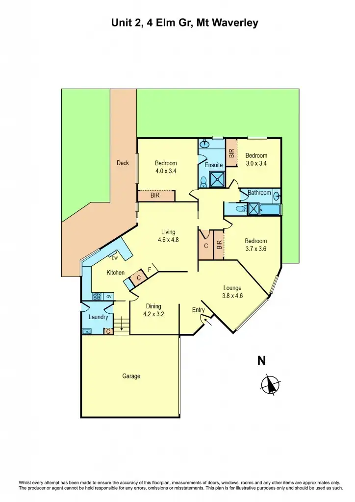 Floorplan of Homely unit listing, 2/4 Elm Grove, Mount Waverley VIC 3149
