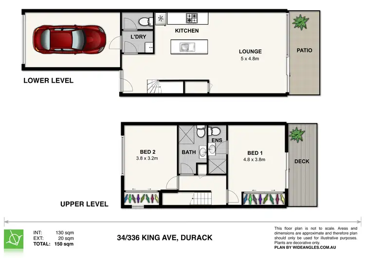 Floorplan of Homely townhouse listing, 34/336 King Avenue, Durack QLD 4077