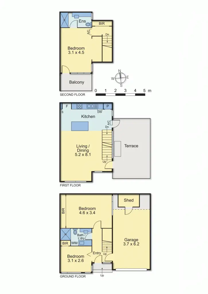 Floorplan of Homely townhouse listing, 28 Roxburgh Street, Ascot Vale VIC 3032