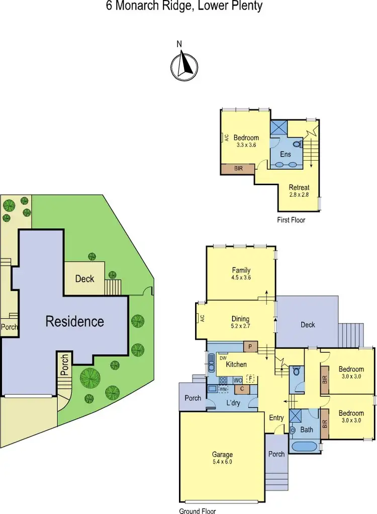 Floorplan of Homely townhouse listing, 6 Monarch Ridge, Lower Plenty VIC 3093