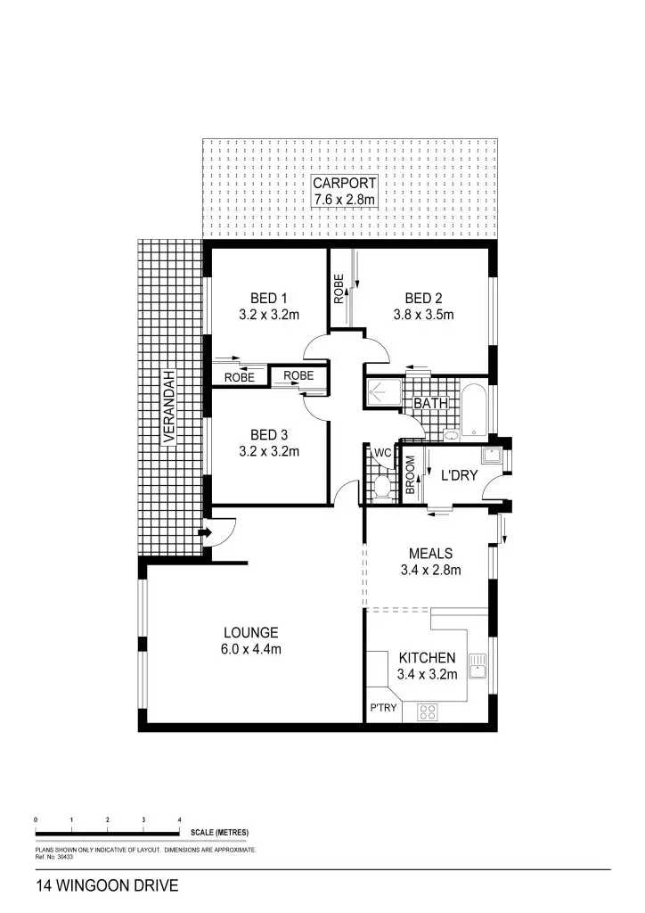 Floorplan of Homely house listing, 14 Wingoon Drive, California Gully VIC 3556