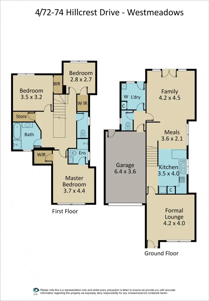 Floorplan of Homely townhouse listing, 4/72-74 Hillcrest Drive, Westmeadows VIC 3049
