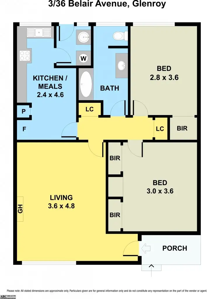 Floorplan of Homely unit listing, 3/36 Belair Avenue, Glenroy VIC 3046