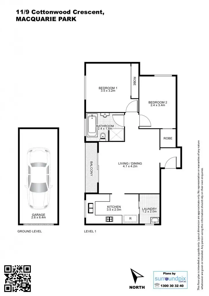 Floorplan of Homely apartment listing, 11/9 Cottonwood Crescent, Macquarie Park NSW 2113