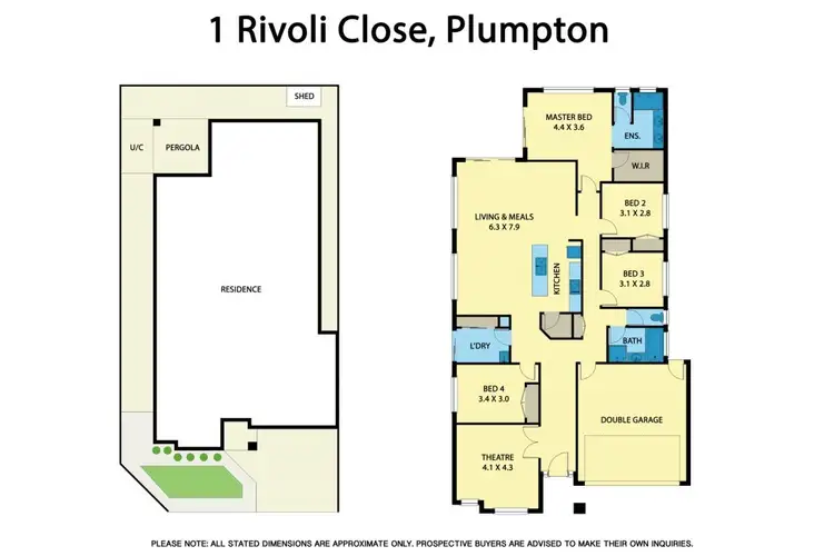 Floorplan of Homely house listing, 1 Rivoli Close, Plumpton VIC 3335