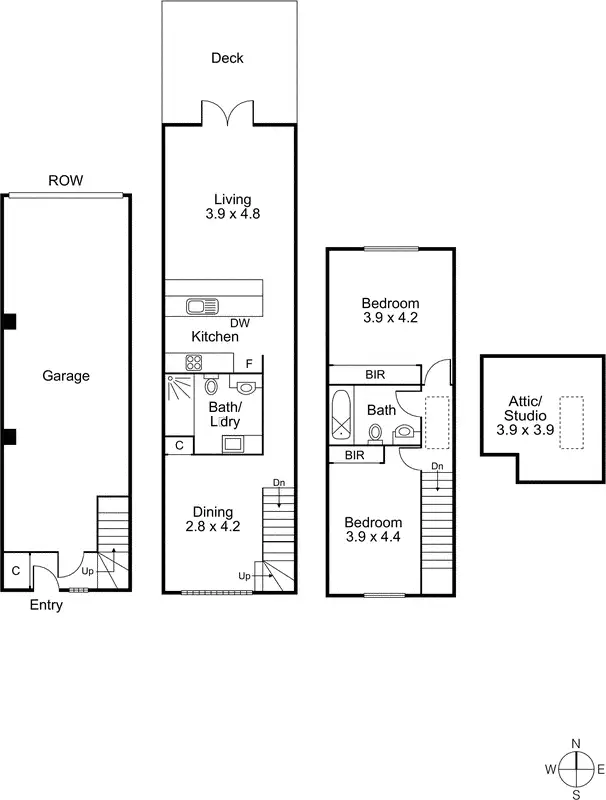 Floorplan of Homely townhouse listing, 4/200 Noone Street, Clifton Hill VIC 3068