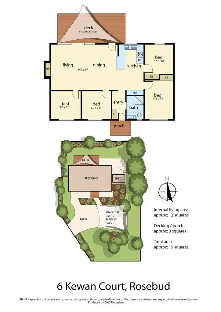 Floorplan of Homely house listing, 6 Kewan Court, Rosebud VIC 3939