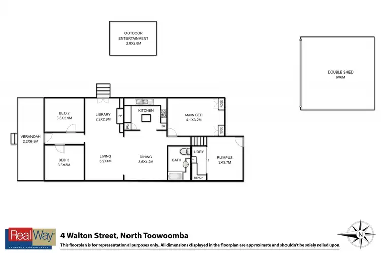 Floorplan of Homely house listing, 4 Walton Street, North Toowoomba QLD 4350