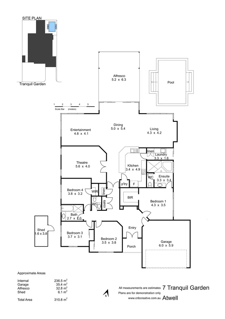 Floorplan of Homely house listing, 7 Tranquil Gardens, Atwell WA 6164