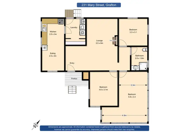 Floorplan of Homely house listing, 231 Mary Street, Grafton NSW 2460