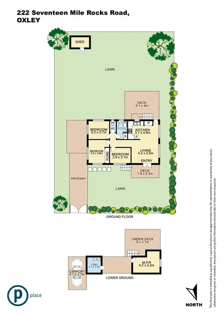 Floorplan of Homely house listing, 222 Seventeen Mile Rocks Road, Oxley QLD 4075