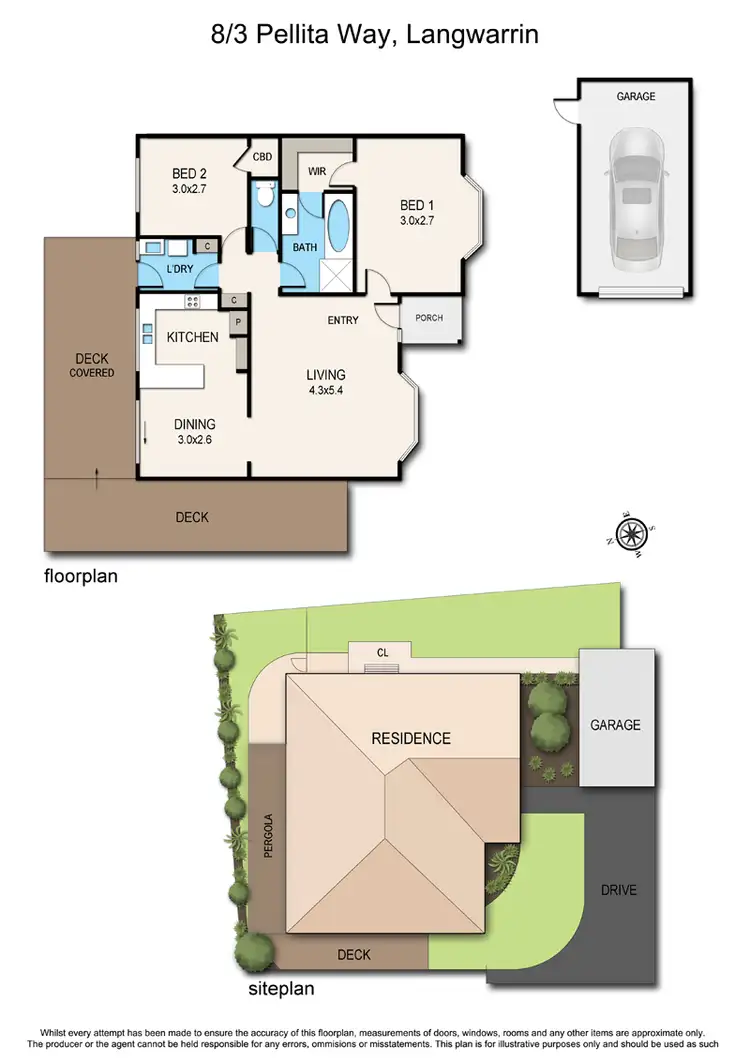 Floorplan of Homely unit listing, 8/3 Pellita Way, Langwarrin VIC 3910