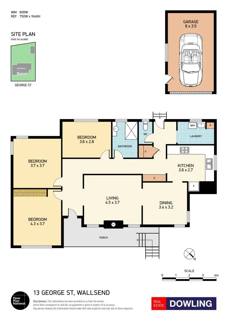 Floorplan of Homely house listing, 13 George Street, Wallsend NSW 2287