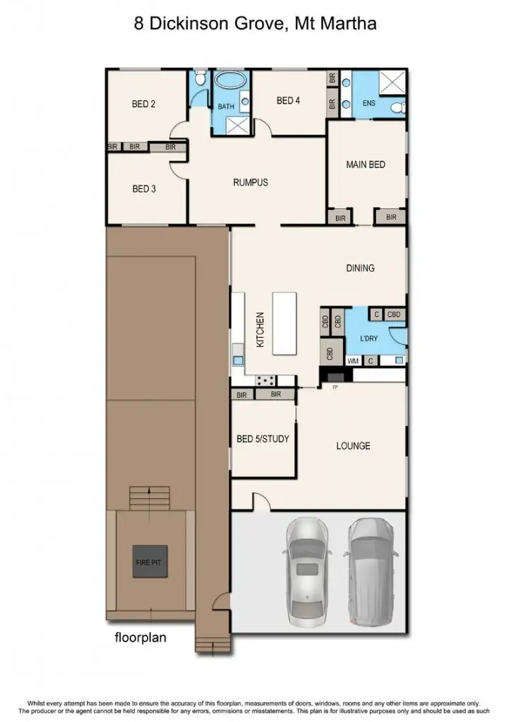 Floorplan of Homely house listing, 8 Dickinson Grove, Mount Martha VIC 3934