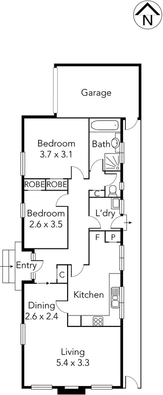 Floorplan of Homely unit listing, 6/5 Howard Street, Glen Iris VIC 3146