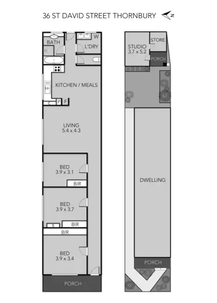 Floorplan of Homely house listing, 36 St. David Street, Thornbury VIC 3071