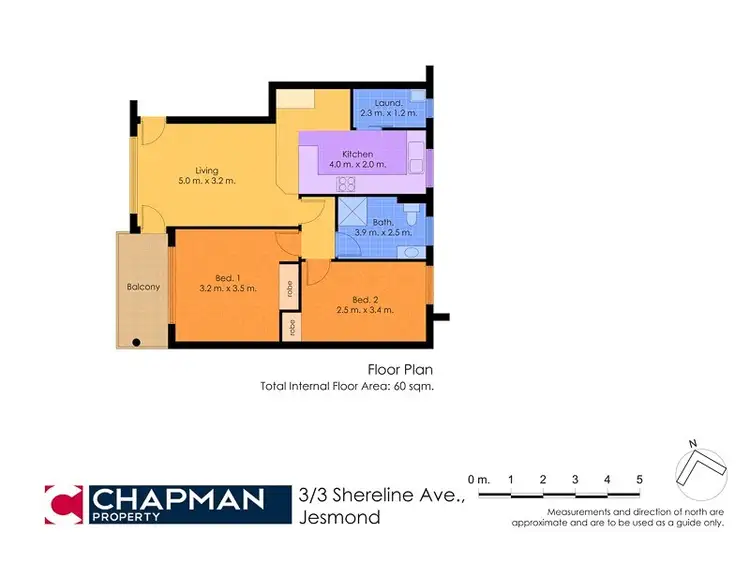 Floorplan of Homely unit listing, 3/3 Shereline Avenue, Jesmond NSW 2299