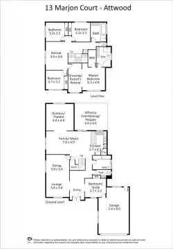 Floorplan of Homely house listing, 13 Marjon Court (CAMBRIDGE GARDENS), Attwood VIC 3049