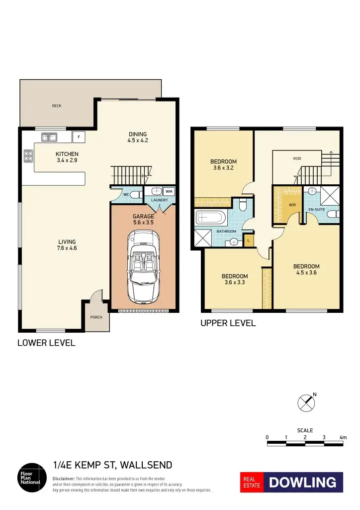 Floorplan of Homely townhouse listing, 1/4E Kemp Street, Wallsend NSW 2287