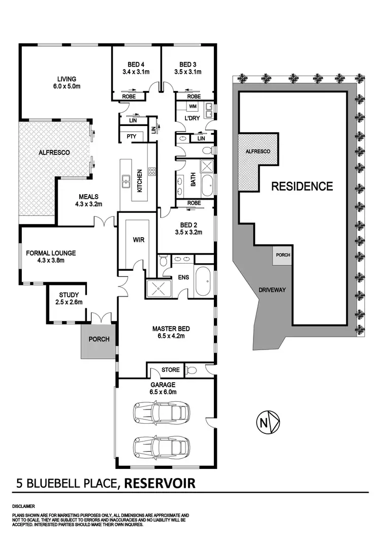 Floorplan of Homely house listing, 5 Bluebell Place, Reservoir VIC 3073