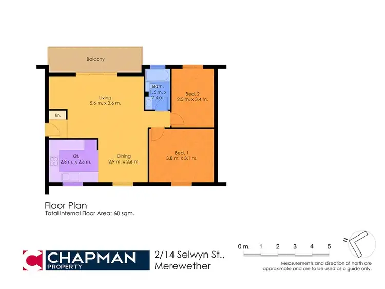 Floorplan of Homely unit listing, 2/14 Selwyn Street, Merewether NSW 2291