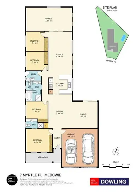 Floorplan of Homely house listing, 7 Myrtle Place, Medowie NSW 2318