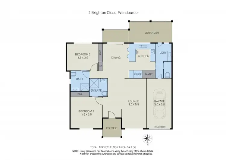 Floorplan of Homely house listing, 2 Brighton Court, Wendouree VIC 3355