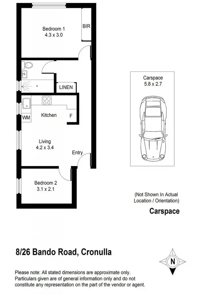 Floorplan of Homely unit listing, 8/26 Bando Road, Cronulla NSW 2230