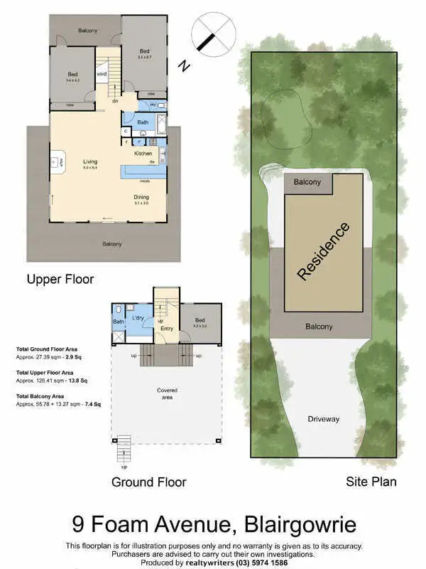 Floorplan of Homely house listing, 9 Foam Avenue, Blairgowrie VIC 3942