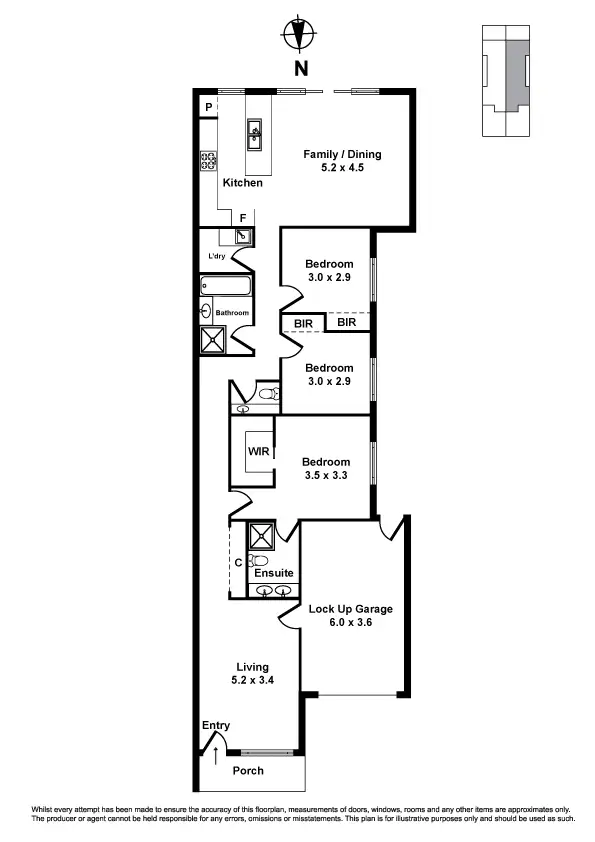 Floorplan of Homely townhouse listing, 3 Deavey Court, Altona VIC 3018