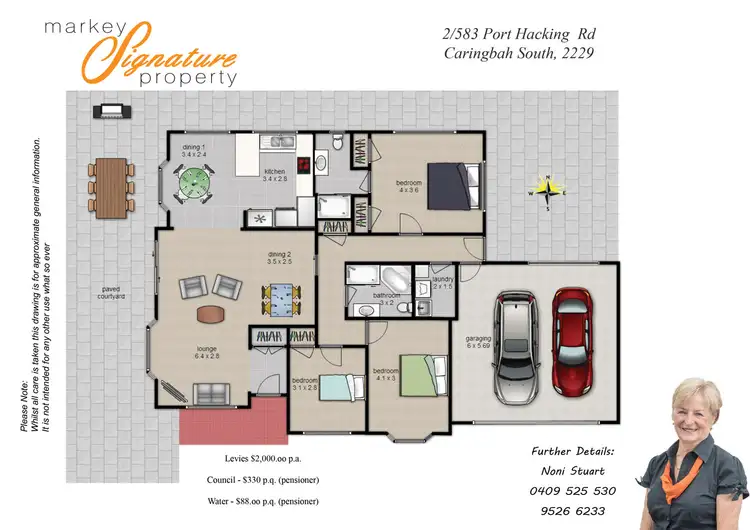 Floorplan of Homely villa listing, 2/583 Port Hacking road, Caringbah South NSW 2229