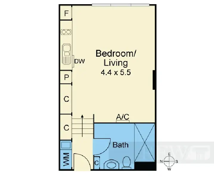 Floorplan of Homely apartment listing, A205/243 COLLINS STREET, Melbourne VIC 3000
