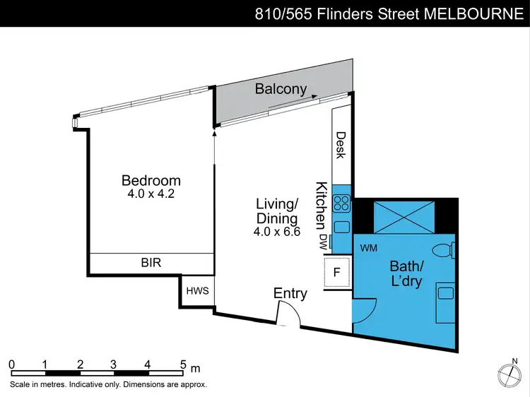 Floorplan of Homely apartment listing, 810/565 Flinders Street, Melbourne VIC 3000