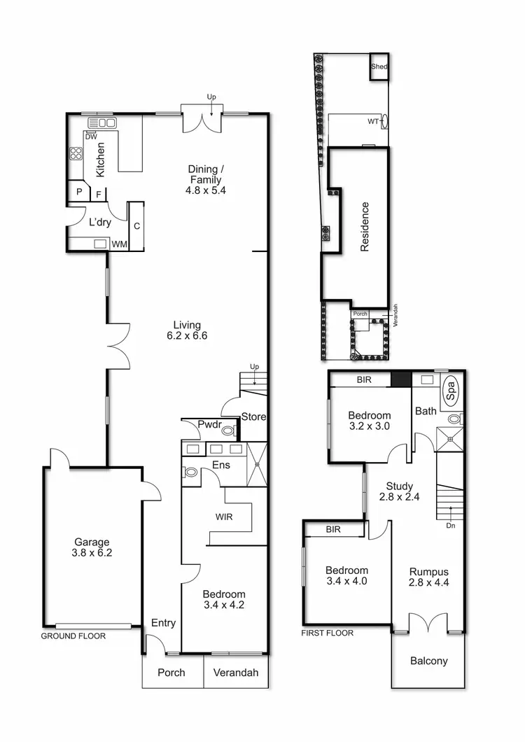 Floorplan of Homely townhouse listing, 146B Rowans Road, Moorabbin VIC 3189