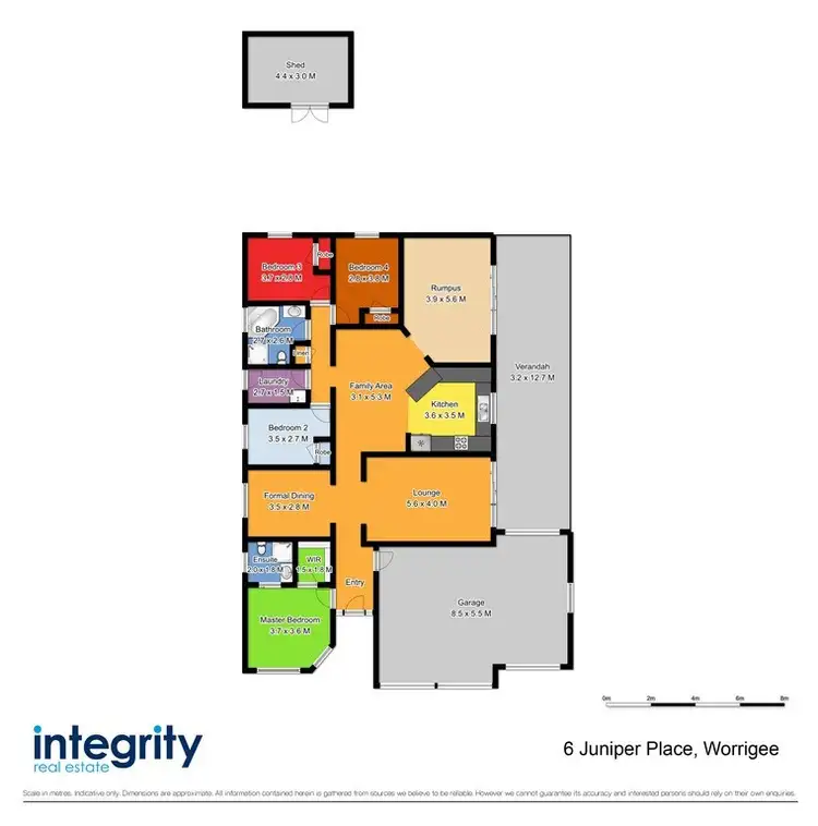Floorplan of Homely house listing, 6 Juniper Place, Worrigee NSW 2540