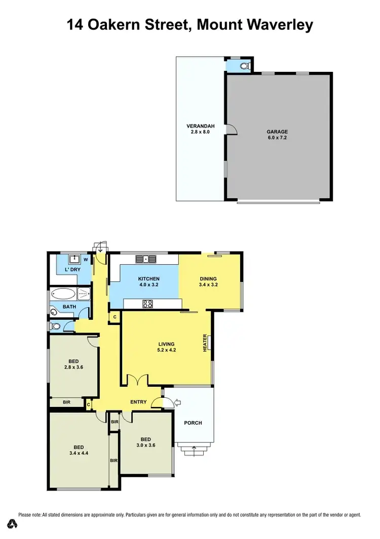 Floorplan of Homely house listing, 14 Oakern Street, Mount Waverley VIC 3149