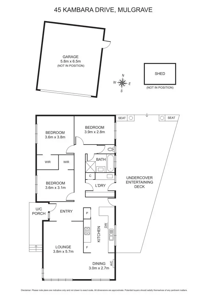 Floorplan of Homely house listing, 45 Kambara Drive, Mulgrave VIC 3170