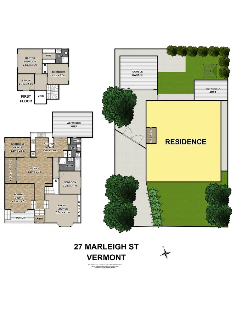 Floorplan of Homely house listing, 27 Marleigh Street, Vermont VIC 3133