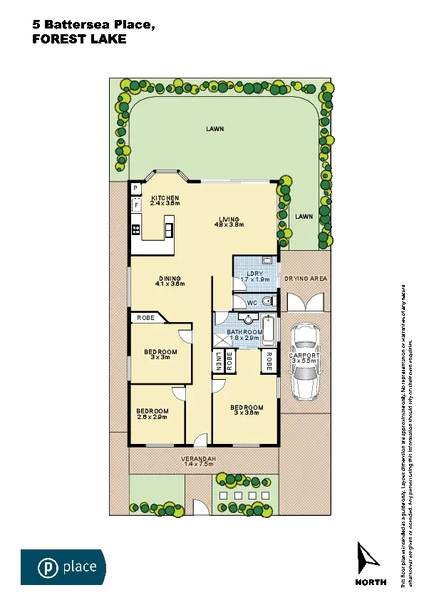 Floorplan of Homely house listing, 5 Battersea Close, Forest Lake QLD 4078