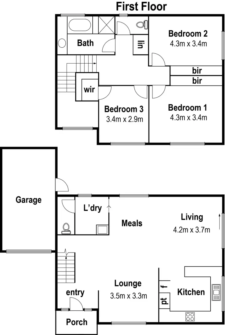 Floorplan of Homely house listing, 3/119 Duffy Street, Epping VIC 3076