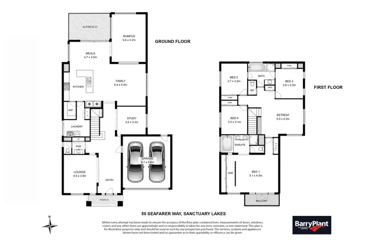 Floorplan of Homely house listing, 50 Seafarer Way, Sanctuary Lakes VIC 3030