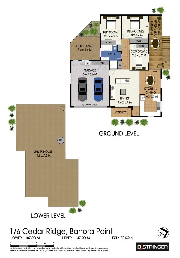 Floorplan of Homely semi-detached listing, 1/6 Cedar Ridge, Banora Point NSW 2486