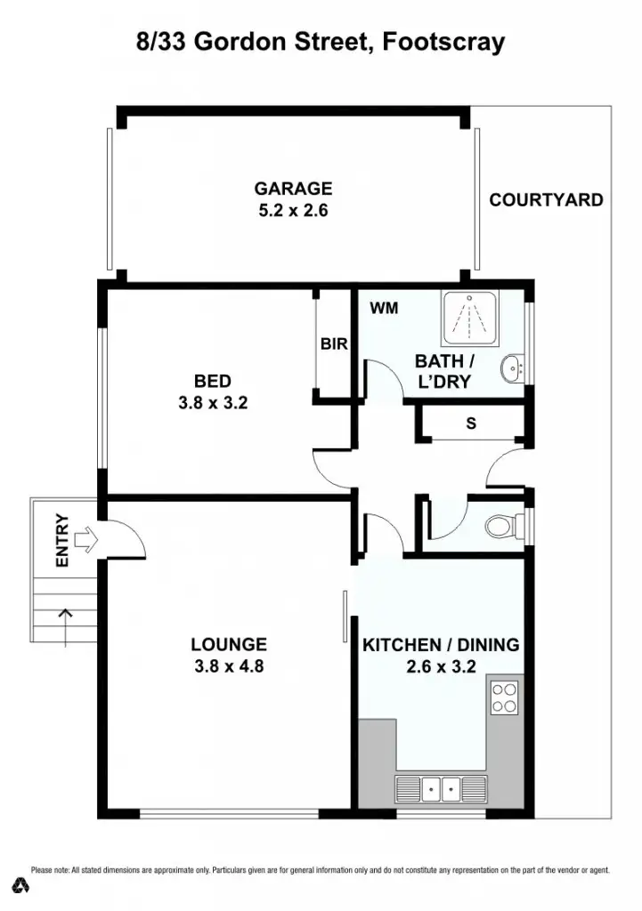 Floorplan of Homely unit listing, 8/33 Gordon Street, Footscray VIC 3011