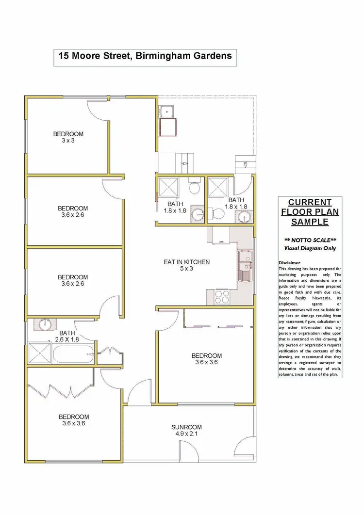 Floorplan of Homely house listing, 15 Moore Street, Birmingham Gardens NSW 2287