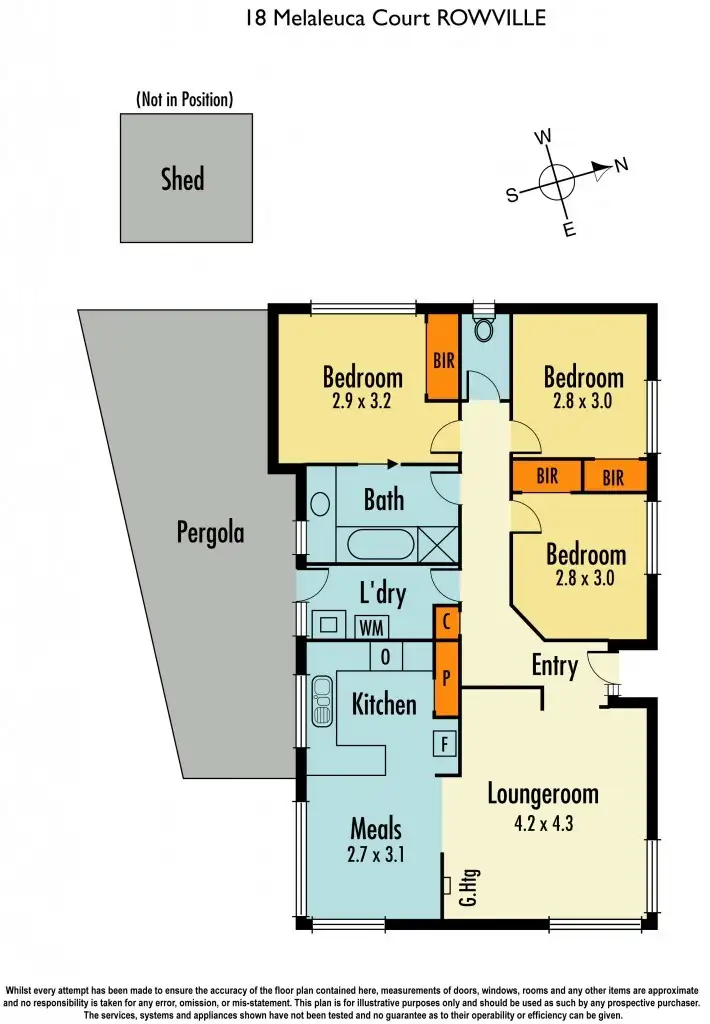 Floorplan of Homely house listing, 18 Melaleuca Court, Rowville VIC 3178