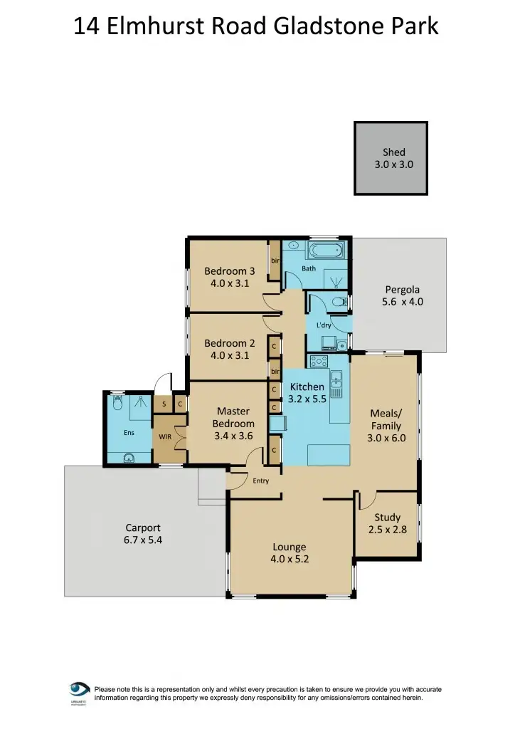 Floorplan of Homely house listing, 14 Elmhurst Road, Gladstone Park VIC 3043