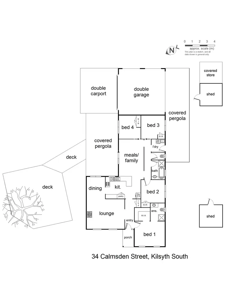 Floorplan of Homely house listing, 34 Calmsden Street, Kilsyth South VIC 3137