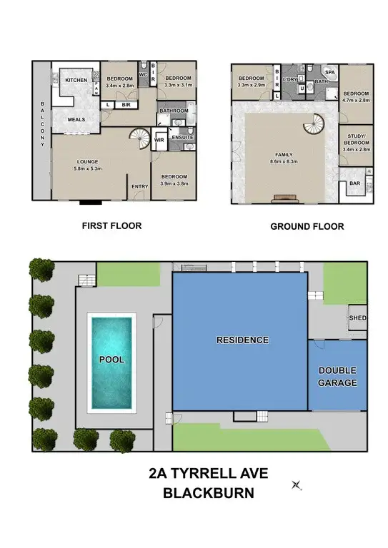 Floorplan of Homely house listing, 2A Tyrrell Avenue, Blackburn VIC 3130