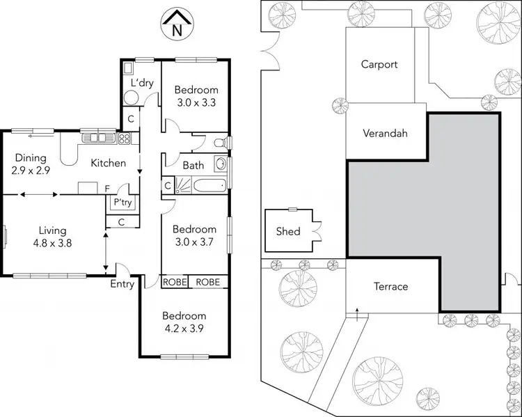 Floorplan of Homely house listing, 8 Kemp Avenue, Thomastown VIC 3074
