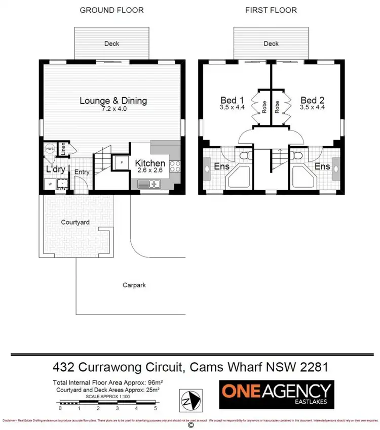 Floorplan of Homely townhouse listing, 432 Currawong Circuit, Cams Wharf NSW 2281